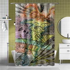 Energy Flow Intuition Shower Curtain 48  X 72  (small)  by Wegoenart