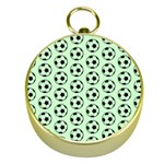 Pattern Ball Soccer Background Gold Compasses Front