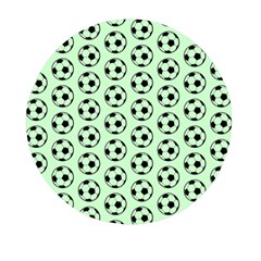 Pattern Ball Soccer Background Mini Round Pill Box by Wegoenart