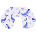 Whale Fish Sea Pattern Mammal Ocean Travel Neck Pillow Back