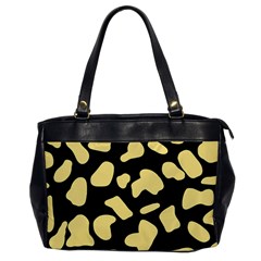 Cow Yellow Black Oversize Office Handbag by ConteMonfrey