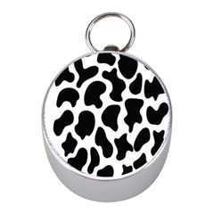 Cow Black And White Spots Mini Silver Compasses by ConteMonfrey