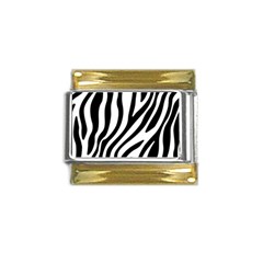 Zebra Vibes Animal Print Gold Trim Italian Charm (9mm) by ConteMonfrey