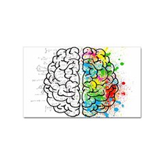 Brain Mind Psychology Idea Drawing Sticker (rectangular) by Wegoenart