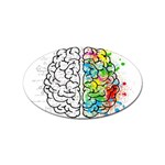 Brain Mind Psychology Idea Drawing Sticker Oval (100 pack) Front