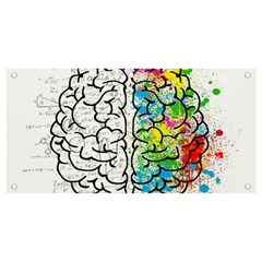 Brain Mind Psychology Idea Drawing Banner And Sign 4  X 2  by Wegoenart