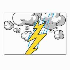 Storm Thunder Lightning Light Flash Cloud Postcards 5  X 7  (pkg Of 10) by danenraven