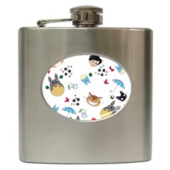 My Neighbor Totoro Cartoon Hip Flask (6 Oz) by danenraven