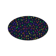 Number Digit Learning Education Sticker Oval (100 Pack) by Wegoenart