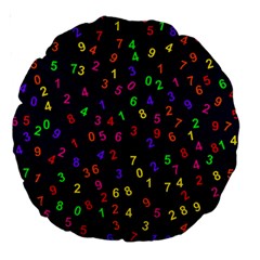 Number Digit Learning Education Large 18  Premium Round Cushions by Wegoenart