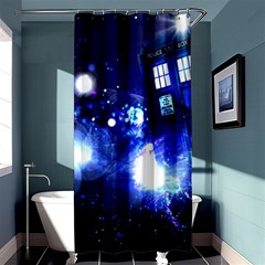 Tardis Background Space Shower Curtain 36  X 72  (stall)  by Jancukart