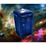 The Police Box Tardis Time Travel Device Used Doctor Who Deluxe Canvas 14  x 11  (Stretched) 14  x 11  x 1.5  Stretched Canvas