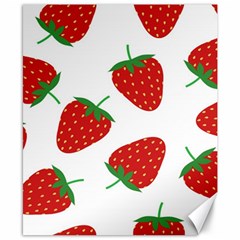 Seamless-pattern-fresh-strawberry Canvas 8  X 10  by Jancukart