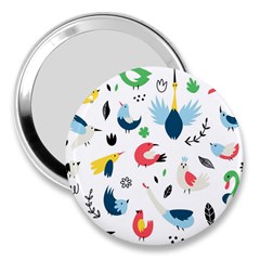 Vector-set-isolates-with-cute-birds-scandinavian-style 3  Handbag Mirrors by Jancukart