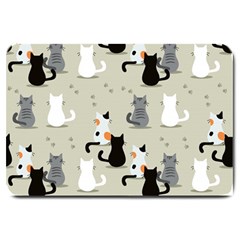 Cute-cat-seamless-pattern Large Doormat by Jancukart