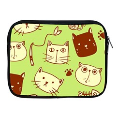 Cute-hand-drawn-cat-seamless-pattern Apple Ipad 2/3/4 Zipper Cases by Jancukart