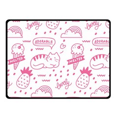 Cute-girly-seamless-pattern Fleece Blanket (small) by Jancukart