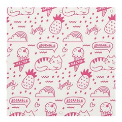 Cute-girly-seamless-pattern Banner And Sign 4  X 4  by Jancukart