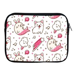 Cute-animals-seamless-pattern-kawaii-doodle-style Apple Ipad 2/3/4 Zipper Cases by Jancukart