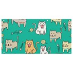 Seamless-pattern-cute-cat-cartoon-with-hand-drawn-style Banner and Sign 8  x 4  Front