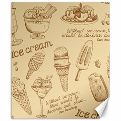 Ice-cream-vintage-pattern Canvas 8  X 10  by Jancukart