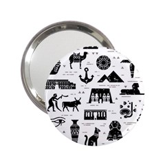 Dark-seamless-pattern-symbols-landmarks-signs-egypt --- 2 25  Handbag Mirrors by Jancukart