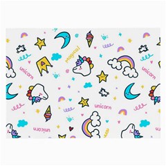 Unicorns-rainbows-seamless-pattern Large Glasses Cloth (2 Sides) by Jancukart