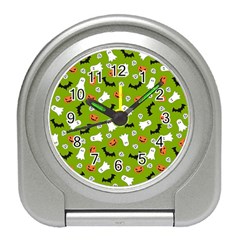 Pattern Seamless Halloween Fall Travel Alarm Clock by Wegoenart