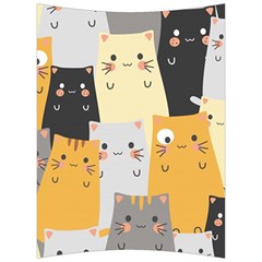 Seamless Pattern Cute Cat Cartoons Back Support Cushion by Wegoenart