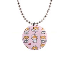 Set Kawaii Smile Japanese Dog Cartoon 1  Button Necklace by Wegoenart