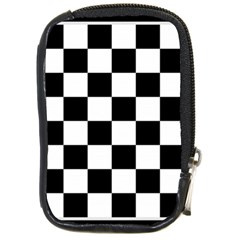 Chess Board Background Design Compact Camera Leather Case by Wegoenart