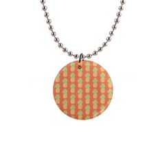 Pineapple Orange Pastel 1  Button Necklace by ConteMonfrey