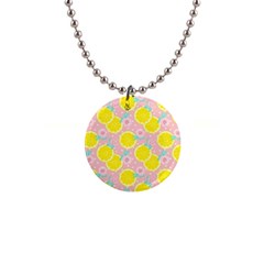 Pink Lemons 1  Button Necklace by ConteMonfrey