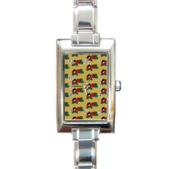 Guarana Fruit Brown Rectangle Italian Charm Watch by ConteMonfrey