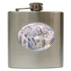 Three Graces Collage Artwork Hip Flask (6 Oz) by dflcprintsclothing