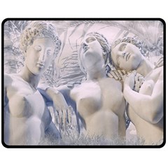 Three Graces Collage Artwork Fleece Blanket (medium)  by dflcprintsclothing