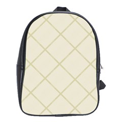 Discreet Cream Plaids School Bag (xl) by ConteMonfrey