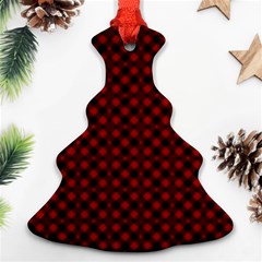 Diagonal Red Plaids Ornament (christmas Tree)  by ConteMonfrey