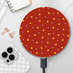 Red Yellow Love Heart Valentine Wireless Charger by Ravend