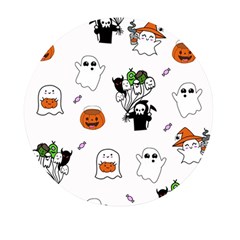 Halloween Jack O Lantern Vector Mini Round Pill Box by Ravend