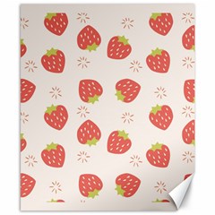 Strawberries Pattern Design Canvas 8  X 10  by Wegoenart