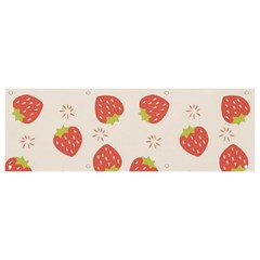 Strawberries Pattern Design Banner And Sign 9  X 3  by Wegoenart