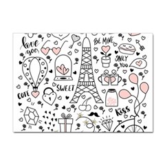 Big Collection With Hand Drawn Object Valentine Day Sticker A4 (10 Pack) by Wegoenart