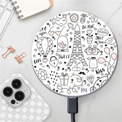 Big Collection With Hand Drawn Object Valentine Day Wireless Charger by Wegoenart