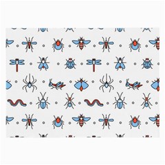 Insect Icon Seamless Pattern Large Glasses Cloth by Wegoenart