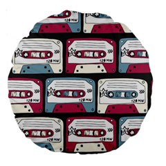 Music Symbol Rock Seamless Pattern Large 18  Premium Round Cushions by Wegoenart