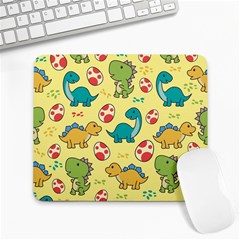 Seamless Pattern With Cute Dinosaurs Character Large Mousepad by Wegoenart