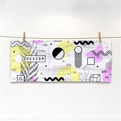 Graphic-design-geometric-background Hand Towel by Wegoenart