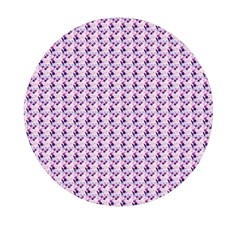 Purple Design Mini Round Pill Box by designsbymallika