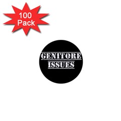 Genitore Issues  1  Mini Buttons (100 Pack)  by ConteMonfrey